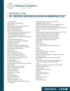 SUPPORTERS OF H.R. 1695,  THE “REGISTER OF COPYRIGHTS SELECTION AND ACCOUNTABILITY ACT” 21st Century Fox Administrators of Gospel Music Adobe Systems