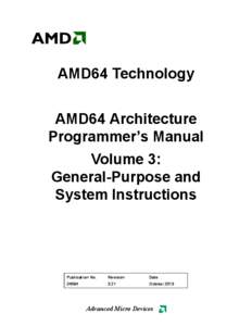 AMD64 Technology AMD64 Architecture Programmer’s Manual