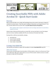Creating Searchable PDFs with Acrobat XI