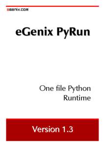 eGenix PyRun  One file Python