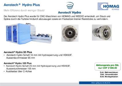 ® Aerotech Hydro Plus  Mehr Effizienz durch weniger Staub!