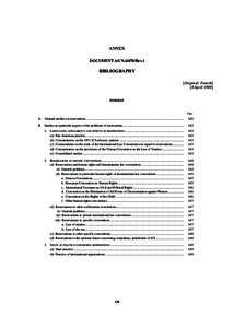 Annex DOCUMENT A/CNRev.1 Bibliography [Original: French] [8 April 1999]