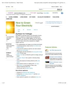 How to Green Your Electricity : Yahoo! Green - Mozilla