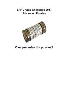 EFF​ ​Crypto​ ​Challenge​ ​2017 Advanced​ ​Puzzles Can​ ​you​ ​solve​ ​the​ ​puzzles?  1. Eclipse