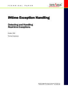 INtime Exception Handling