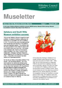    Museletter News from rom the Museums Advisory Service