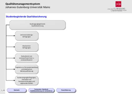 Qualitätsmanagementsystem Johannes Gutenberg-Universität Mainz Studienbegleitende Qualitätssicherung Studiengangbegleitende Qualitätssicherung