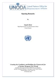 The Role of UNODA and its Regional Centres in Assisting States on Matters Relating to Peace, Disarmament, Non-Proliferation and Arms Control