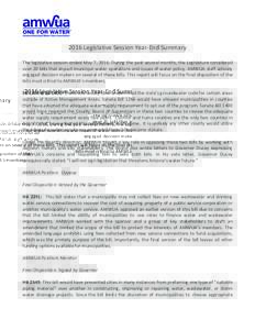    	
   2016	
  Legislative	
  Session	
  Year-­‐End	
  Summary	
   	
  