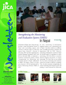January 2007, Volume 43  For a better tommorow for all Strengthening the Monitoring and Evaluation System (SMES)