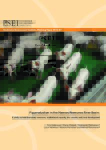 Stockholm Environment Institute, Working PaperPig production in the Neman/Nemunas River Basin: A study on transboundary measures, institutional capacity, bio-security and local development  Kim Andersson,a Mari
