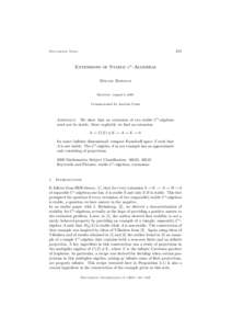 241  Documenta Math. Extensions of Stable C ∗ -Algebras Mikael Rørdam