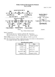 Peltier-Seebeck Thermoelectric Element TEC1Kubov V.IModel