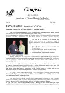 Campsis NEWSLETTER Association of Friends of Botanic Gardens Inc. ISSN[removed]No. 26