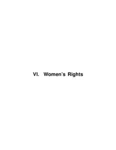 VI. Women’s Rights  110 Increase in the Maintenance Allowance for Divorced Women.