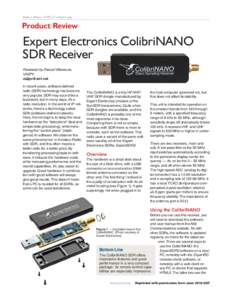 Mark J. Wilson, K1RO,   Product Review Expert Electronics ColibriNANO SDR Receiver