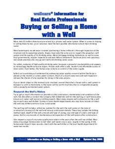 Microsoft Word - Buying or Selling a Home with a Well
