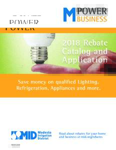 BUSINESSRebate Catalog and Application Save money on qualified Lighting,