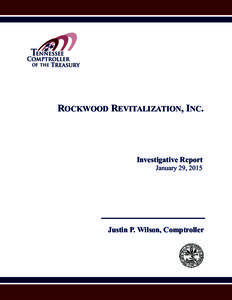      ROCKWOOD REVITALIZATION, INC.