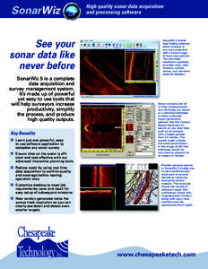 SonarWiz See your sonar data like never before SonarWiz 5 is a complete data acquisition and