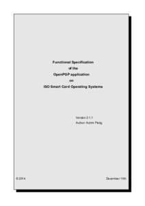 Functional Specification of the OpenPGP application on ISO Smart Card Operating Systems