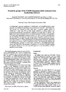 861  Biochem. J, Printed in Great Britain  Prosthetic groups of the NADH-dependent nitrite reductase from