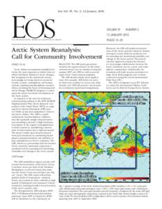 Eos, Vol. 91, No. 2, 12 January[removed]VOLUME 91 NUMBER 2