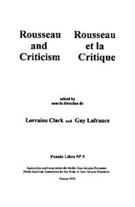 Rousseau and Criticism SODS
