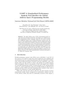 GASP! A Standardized Performance Analysis Tool Interface for Global Address Space Programming Models