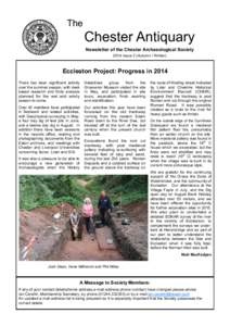 The  Chester Antiquary Newsletter of the Chester Archaeological Society 2014 Issue 2 (Autumn / Winter)