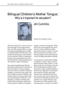 JIM CUMMINS: BILINGUAL CHILDREN‘S MOTHER TONGUE  15