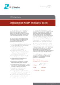 policy <  Occupational, health and safety < PO-004 R6 <  HR Wallingford policy