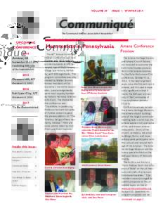 VOLUME 39  ISSUE 1 WINTER 2014 Communiqué The Communal Studies Association Newsletter