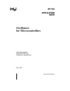 AP-155 APPLICATION NOTE Oscillators for Microcontrollers