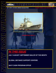NAVY SUPPLY SYSTEMS COMMAND HEADQUARTERS  VOLUME 8: ISSUE 3 | JULY- AUG- SEPT[removed]USS MONTEREY (DDG 61)