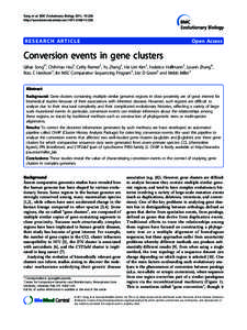 Song et al. BMC Evolutionary Biology 2011, 11:226 http://www.biomedcentral.com[removed] RESEARCH ARTICLE  Open Access