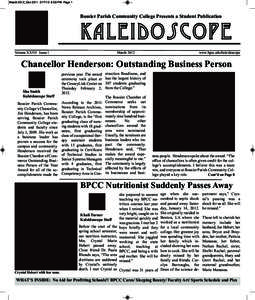 March 2012_Dec[removed]:09 PM Page 1  Bossier Parish Community College Presents a Student Publication Kaleidoscope