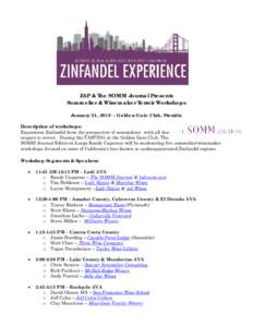 Microsoft Word - ZAP-SOMM Journal 2015 workshops bios.docx