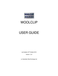 Microsoft Word - 1. WoolClip User Guide