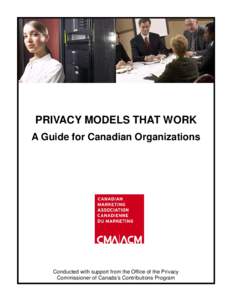 Privacy Models that Work - FINAL