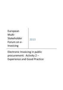 European Multi-Stakeholder Forum on e-Invoicing