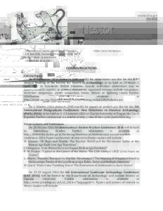 Volume	
  43	
  Issue	
  5 	
   May	
  2016	
   Nestor Bibliography of Aegean Prehistory and Related Areas