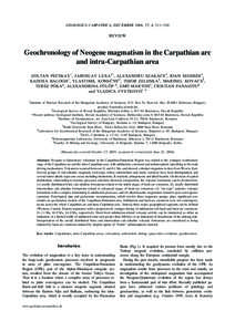 GEOLOGICA CARPATHICA, DECEMBER 2006, 57, 6, 511—530  REVIEW Geochronology of Neogene magmatism in the Carpathian arc and intra-Carpathian area