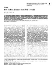 Cell death in disease: from 2010 onwards