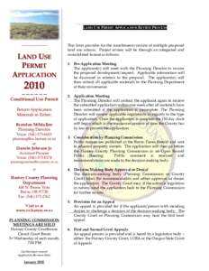 LAND USE PERMIT APPLICATION REVIEW PROCESS  ____________ LAND USE PERMIT