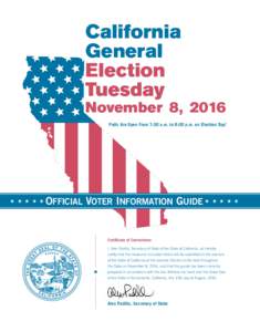 Official Voter Information Guide, November 8, 2016, General Election