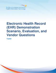 EHR Demonstration Scenario, Evaluation and Vendor Questions