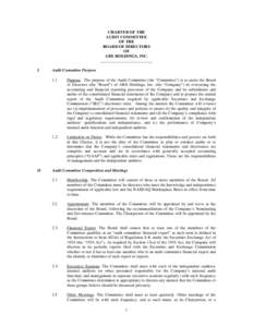 CHARTER OF THE AUDIT COMMITTEE OF THE BOARD OF DIRECTORS OF ABX HOLDINGS, INC.