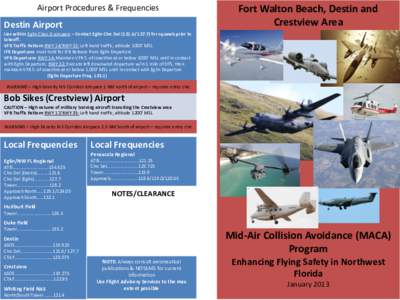 Airport Procedures & Frequencies  Destin Airport Fort Walton Beach, Destin and Crestview Area