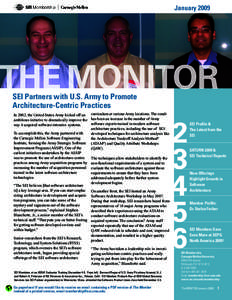 January[removed]THE MONITOR SEI Partners with U.S. Army to Promote Architecture-Centric Practices